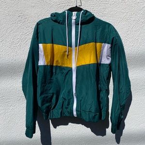 Rue21 Green & Yellow Windbreaker
